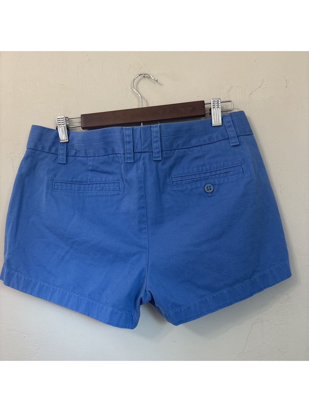 J.Crew Broken-In Chino Shorts Blue 100% Cotton Size 8 - Picture 2 of 3